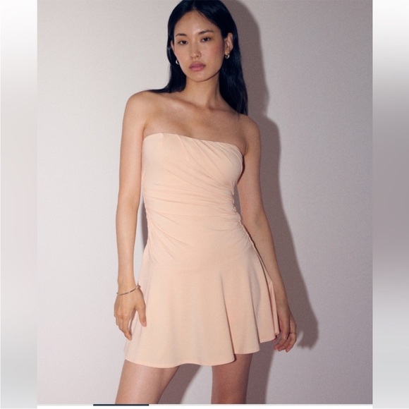 NWT Abercrombie & fitch tube knit strapless dress with skort Medium Tall - Picture 2 of 8